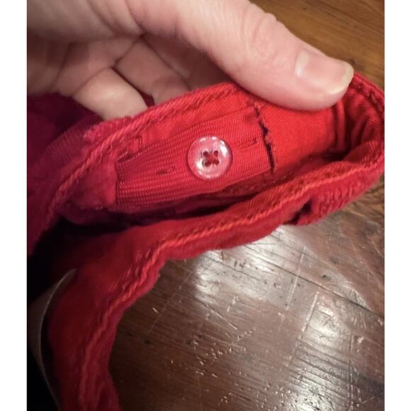 H&M Kids 2T Slim Fit Adjustable Waist Red Corduroy Pants Pockets 100% Cotton - Picture 5 of 5